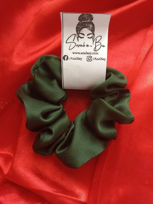 forest green scrunchie
