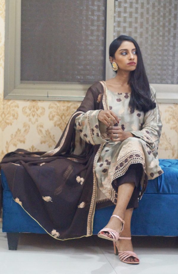 Anmol (3 Piece Silk Embroidered Suit) - Image 2