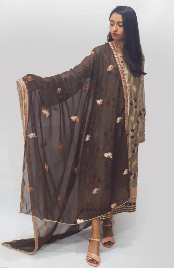 Anmol (3 Piece Silk Embroidered Suit) - Image 3