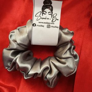 silver scrunchie