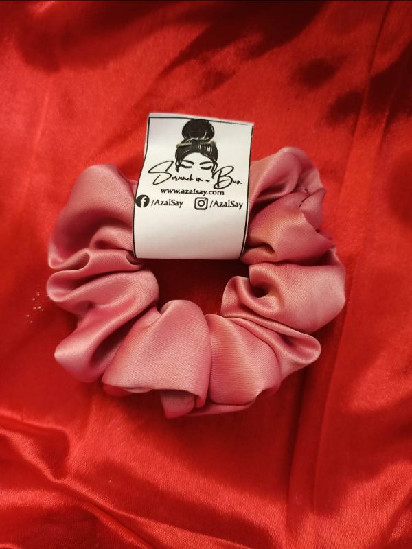 coral pink scrunchie