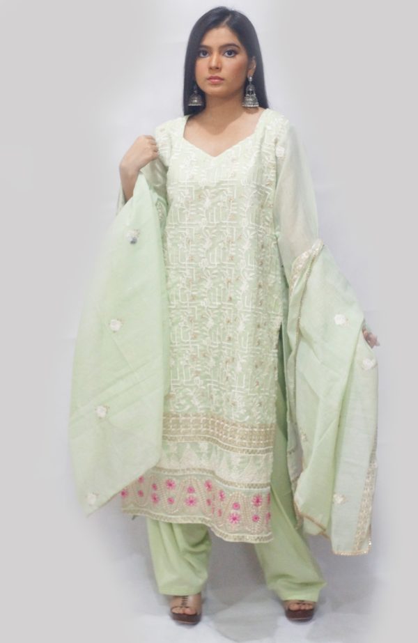 Khushboo (3 Piece Stitched Cotton Embroidered Suit)