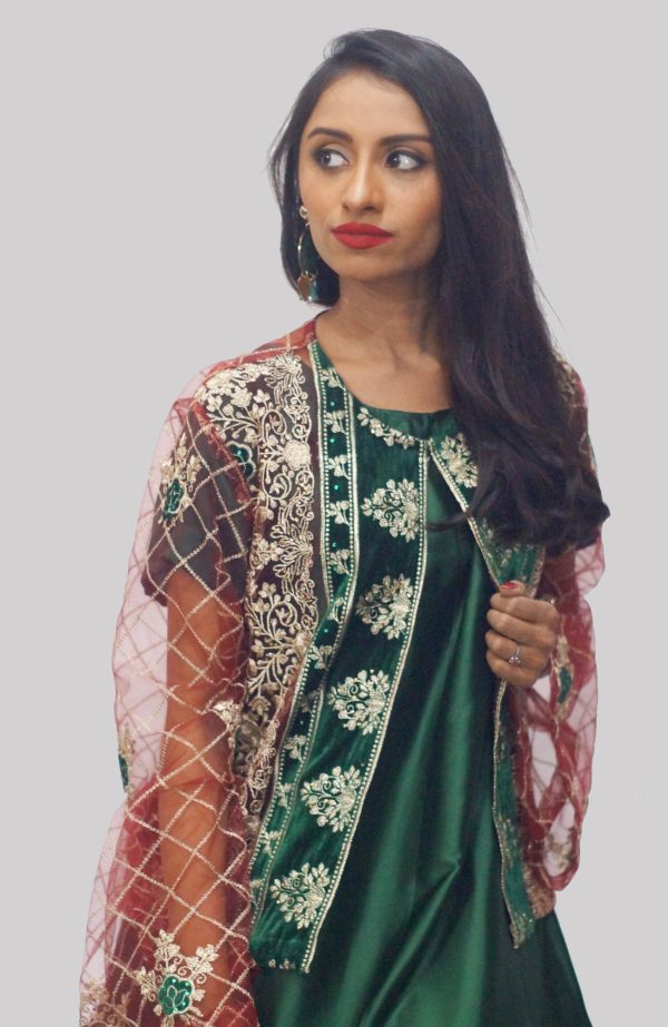 Rooh e Hina (2 Piece Stitched- Silk Dress with Kothi)